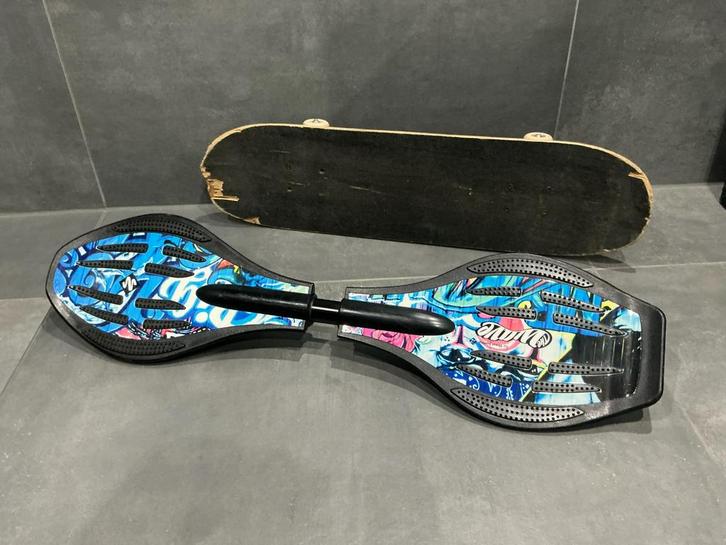 Waveboard en skateboard – leuk voor tricks en fun!, Sport en Fitness, Skateboarden, Zo goed als nieuw, Waveboard, Longboard, Ophalen of Verzenden