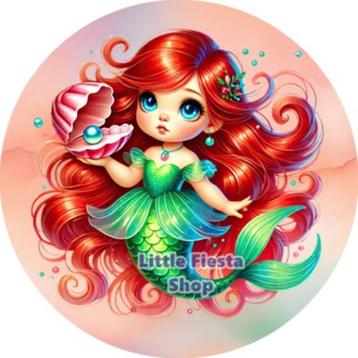 LF4025 icing frosting zeemeermin 17cm eetbare taart print  beschikbaar voor biedingen