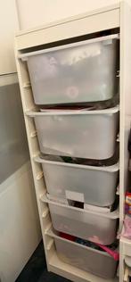 Trofast Kast IKEA incl 5 witte bakken, Ophalen, 50 tot 100 cm, Zo goed als nieuw, Minder dan 100 cm