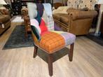 Patchwork CHESTERFIELD EETKAMER STOEL HARRIS TWEED STOF LEER, Huis en Inrichting, Stoelen, Ophalen of Verzenden, Nieuw