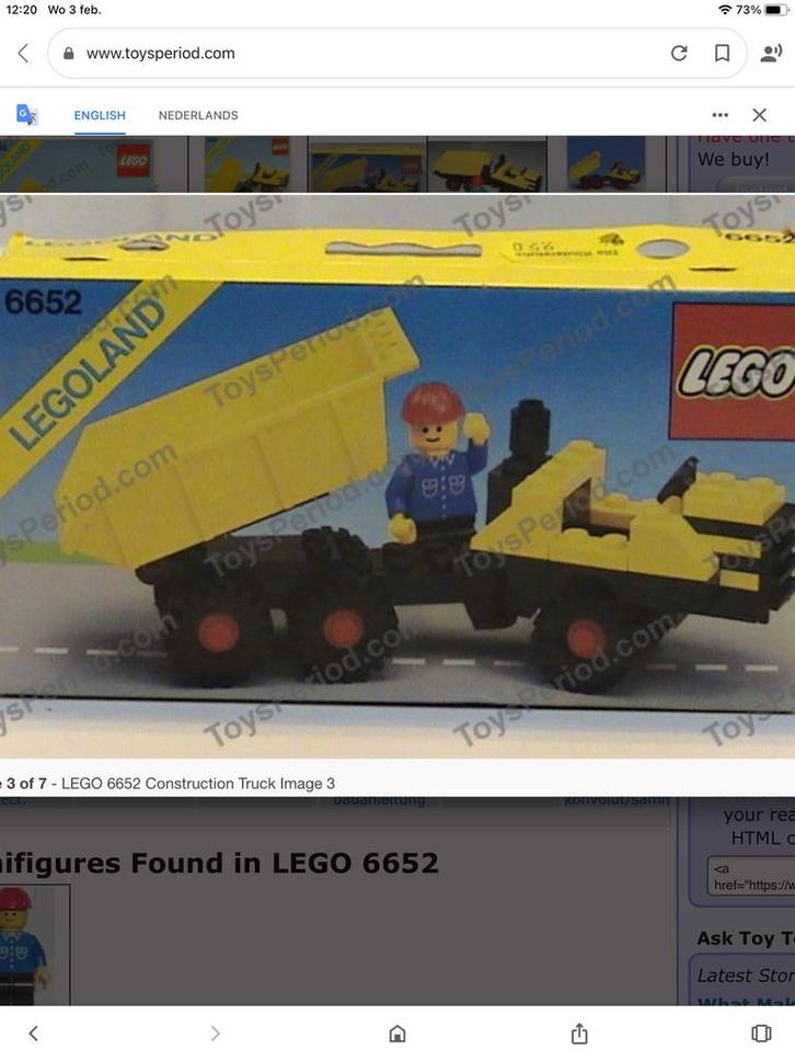 Lego 6652 Bouwtruck, Kinderen en Baby's, Speelgoed | Duplo en Lego, Zo goed als nieuw, Lego, Complete set, Ophalen of Verzenden