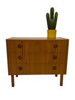 Vintage Deense Ladekast Kastje Jaren 60 Teak Fineer