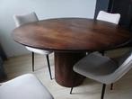 Nog een nieuwe ronde mangohouten walnoot eettafel 130, Huis en Inrichting, Tafels | Eettafels, Ophalen of Verzenden