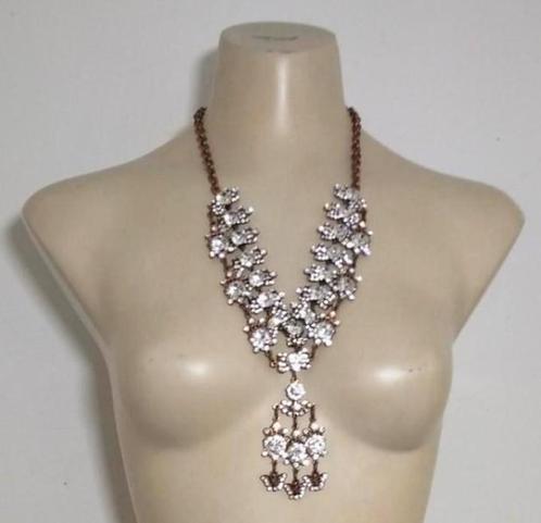 Tweedelige sieraden set met grote Swarovski stenen by Otazu, Sieraden, Tassen en Uiterlijk, Kettingen, Zo goed als nieuw, Verzenden