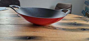 Gietijzeren Wok - 34cm - Zeer Goede Staat beschikbaar voor biedingen