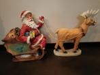 Kerstman in arreslee met rendier, Diversen, Kerst, Ophalen of Verzenden