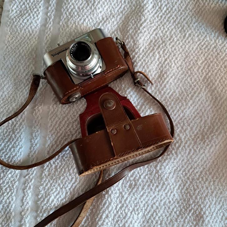 Vintage Voigtländer camera met tas, Audio, Tv en Foto, Fotocamera's Analoog, Gebruikt, Compact, Overige Merken, Ophalen of Verzenden