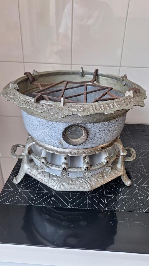 Gietijzeren Haller 4-pits Petroleum Fornuis, Antiek en Kunst, Antiek | Overige Antiek, Ophalen