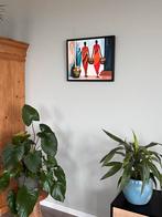 Indische Dames met Kruiken - Ingelijst, Antiek en Kunst, Ophalen of Verzenden