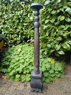 Grote houten bewerkte kandelaar, zwart/donkerbruin 101,5 cm, Ophalen of Verzenden, Hout, 75 cm of meer