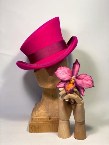 Roze victoriaanse hoge hoed heren dames steampunk top hat beschikbaar voor biedingen