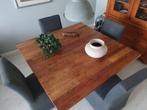 EET TAFEL VIERKANT MASSIEF, Ophalen, Gebruikt, Vierkant, Vijf personen of meer