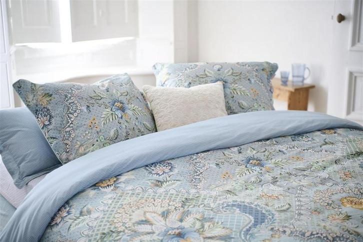 Pip Studio dekbedovertrek SALUTI GRANDE BLUE HALF GELD, Huis en Inrichting, Slaapkamer | Beddengoed, Nieuw, Dekbedovertrek, Eenpersoons