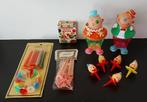 Vintage Retro taartversiering clowntjes kaarsjes, Ophalen of Verzenden, Zo goed als nieuw, Taarten of Cupcakes, Versiering