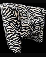 Zebra fauteuil safari clubchair, Ophalen, Zo goed als nieuw, Stof, 75 tot 100 cm