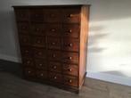 Ladenkast, teak, 24 laden, Ophalen, Gebruikt, 5 laden of meer, 100 tot 150 cm