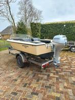 Glastron speedboot met Honda 20 pk buitenboordmotor +trailer, Minder dan 70 pk, Benzine, Buitenboordmotor, Polyester