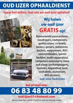 GRATIS OPHALEN OUD IJZER REGIO ARNHEM, Ophalen, 250 mm of meer, Overige typen