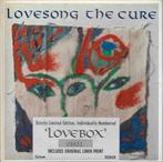 the cure/lovesong-punk/goth-ZELDZAAM-box+linnenprint-paper l, Gebruikt, Verzenden, 7 inch, Single