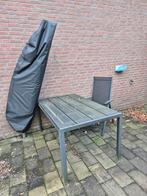 Tuinset met tafel, 4 stoelen en parasol, Tuin en Terras, Tuinsets en Loungesets, Ophalen