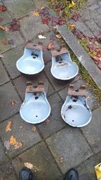 “4x Brouwers gietijzeren drinkbakken vintage zwaar gietijzer, Dieren en Toebehoren, Stalling en Weidegang, Toebehoren