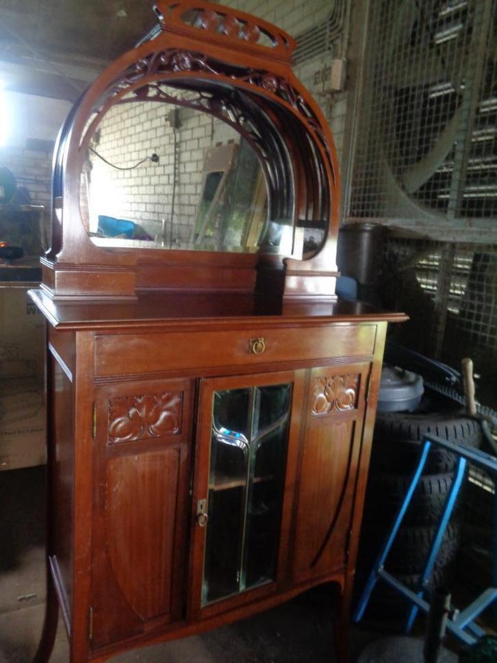 antieke wandkast, en kastje, Antiek en Kunst, Antiek | Meubels | Kasten, Ophalen