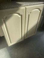 2 keuken kasten me bovenkast glas in lood, Ophalen, Gebruikt, 50 tot 100 cm, Minder dan 100 cm