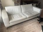 Natuzzi 3-zitsbank van wit leer – tijdloos Italiaans design, Ophalen, Gebruikt, Driepersoons, Rechte bank