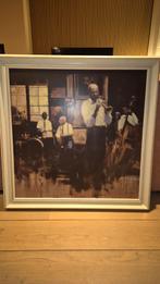 Schilderij Jazz Muzikanten - 82x82cm, Antiek en Kunst, Kunst | Schilderijen | Klassiek, Ophalen