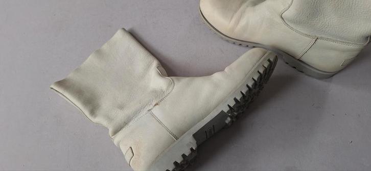 Z.g.a.n Shabbies Amsterdam enkellaarzen maat 40, Kleding | Dames, Schoenen, Zo goed als nieuw, Lage of Enkellaarzen, Wit, Ophalen of Verzenden