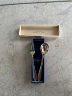 vleesvorkje jamlepel verzilverd Keltum posthoorntje + doosje, Antiek en Kunst, Antiek | Bestek, Ophalen of Verzenden