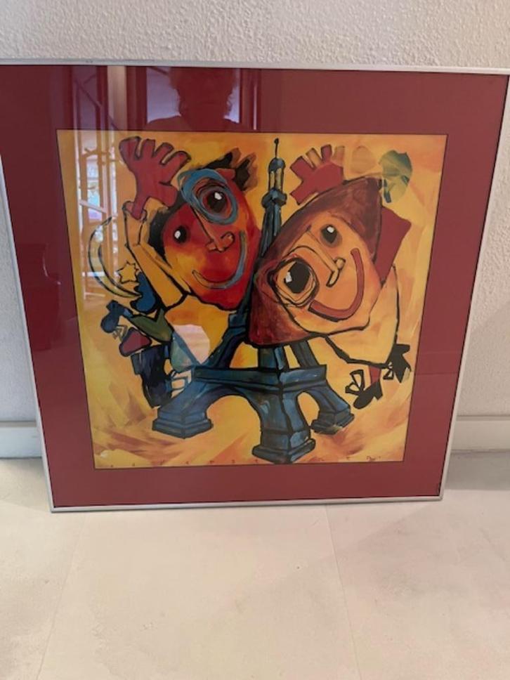 Mooi ingelijsde kunstwerk van Ad Verstijnen, Antiek en Kunst, Kunst | Litho's en Zeefdrukken, Ophalen