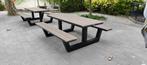 Picknicktafel met stalen frame en houtcomposiet planken, Ophalen of Verzenden, Nieuw, Rechthoekig, Overige materialen