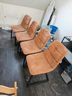 4 eetkamerstoelen - Alec Cognac, Huis en Inrichting, Stoelen, Ophalen, Gebruikt, Bruin, Vier