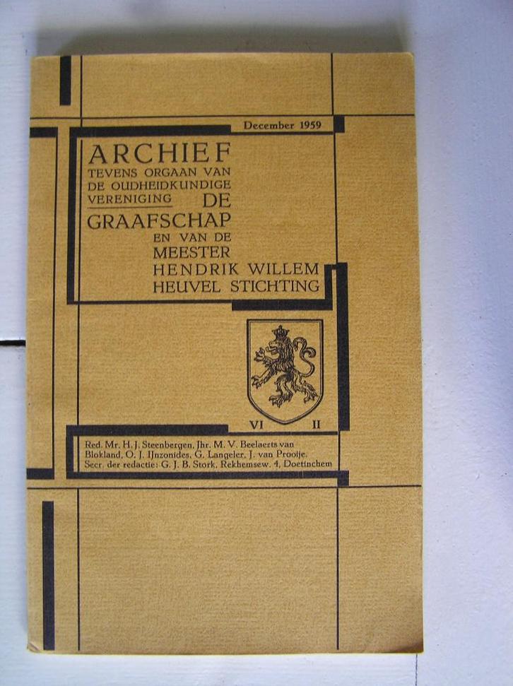 De Graafschap. Archief 1959, Boeken, Geschiedenis | Stad en Regio, Gelezen, Ophalen of Verzenden