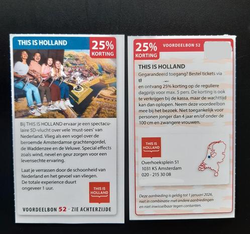 THIS IS HOLLAND 25% korting voor maximaal 5 personen., Tickets en Kaartjes, Kortingen en Cadeaubonnen