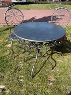 Franse bistro setje tuinset brocante licht, Ophalen, Zo goed als nieuw, Overige materialen, 2 zitplaatsen