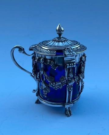18e eeuws zilveren mosterdpot, Namen 1782 beschikbaar voor biedingen