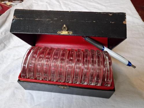 Glazen onderzetters, Huis en Inrichting, Woonaccessoires | Onderzetters, Gebruikt, Glas of Kopje, Ophalen of Verzenden