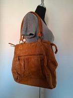 Pieces cognac leren handtas, Anneonline, Steenbergen, Gebruikt, Bruin