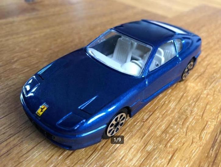 Ferrari 456 GT blauw metallic Bburago 1:43, Hobby en Vrije tijd, Modelauto's | 1:43, Nieuw, Auto, Overige merken, Ophalen of Verzenden