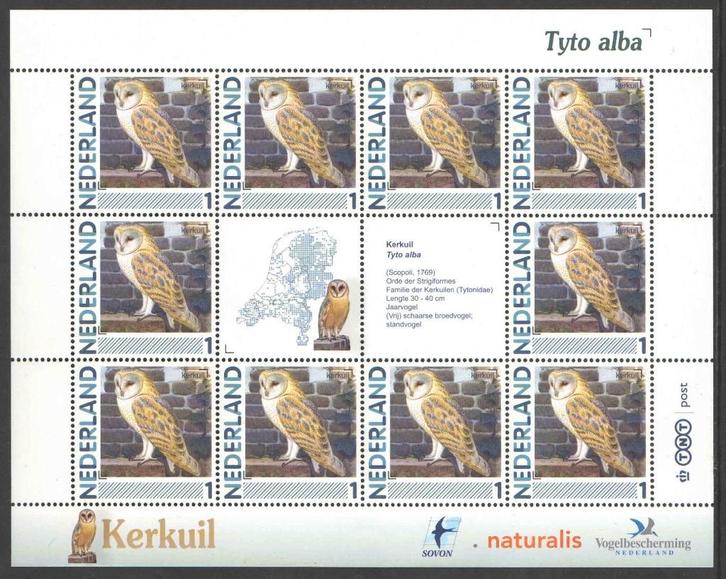Postzegels Vogels in Nederland: Kerkuil, Postzegels en Munten, Postzegels | Nederland, Postfris, Na 1940, Ophalen of Verzenden