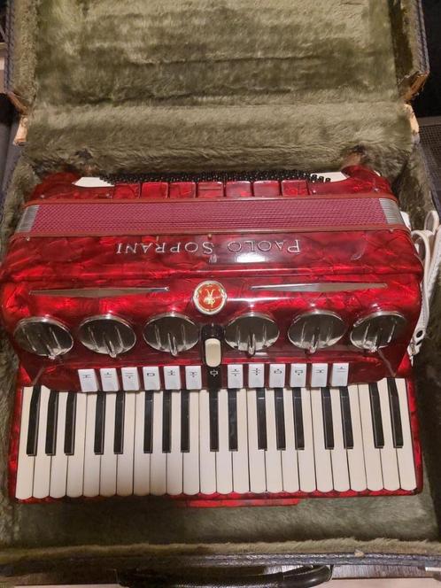 accordeon paolo soprani 4 korig 120 bas+sax kleppen, Muziek en Instrumenten, Accordeons, Zo goed als nieuw, Toetsaccordeon, 120-bas
