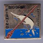 BIG fishing game Mauritius zilverkleurig PIN ( BLAD0_025 ), Ophalen of Verzenden, Nieuw, Dier of Natuur, Speldje of Pin