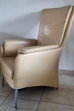 Fauteuil leren, Huis en Inrichting, Fauteuils, Ophalen, Gebruikt, 50 tot 75 cm, Leer
