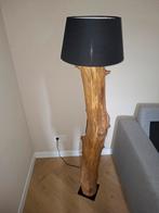 Houten boomstam vloer lamp, Huis en Inrichting, Lampen | Vloerlampen, Ophalen, Zo goed als nieuw