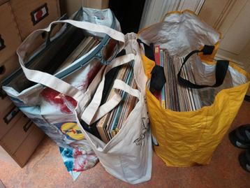 3 volle zakken vinyl lps  beschikbaar voor biedingen