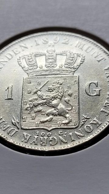 1 gulden 1892 || PRACHTIG beschikbaar voor biedingen