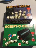 Script-O-Gram, woordspel met dobbelstenen, vintage, 2 dozen, Hobby en Vrije tijd, Gezelschapsspellen | Bordspellen, Drie of vier spelers