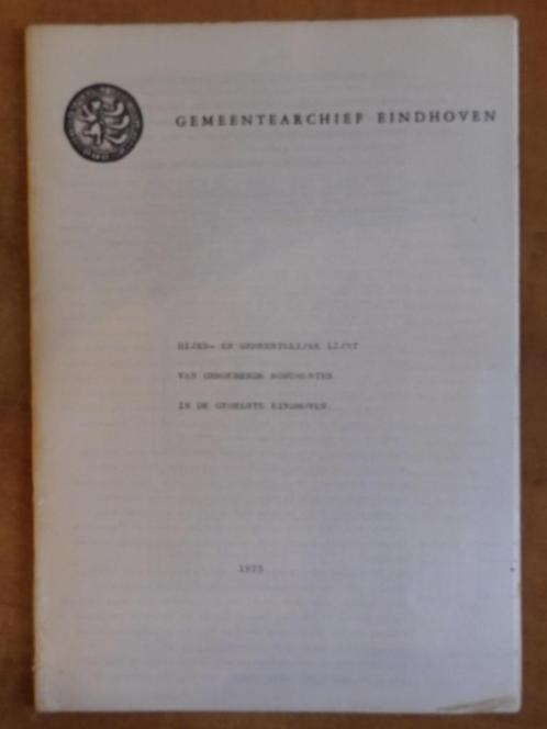 Monumentenlijst Eindhoven 1975 bouw-/architectuurhistorie, Boeken, Geschiedenis | Stad en Regio, Gelezen, 20e eeuw of later, Ophalen of Verzenden